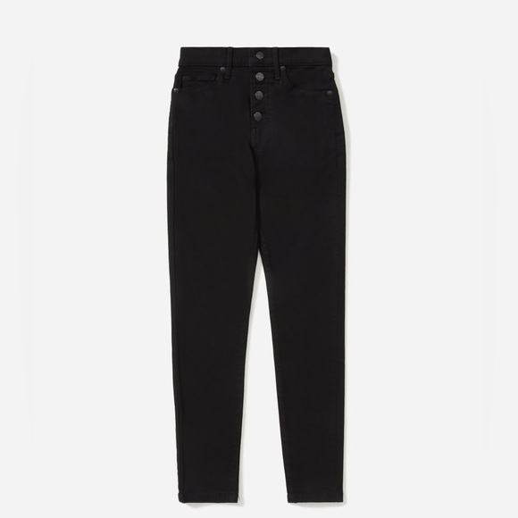 Everlane High Rise Skinny Jean Ankle in Black - Picture 2 of 11